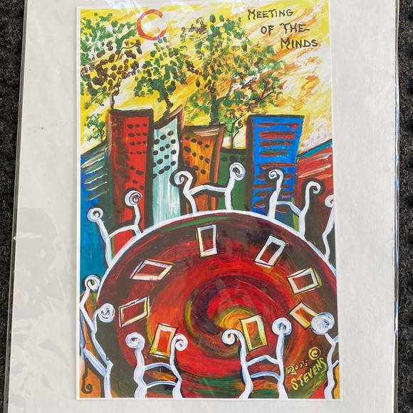 Meeting Of The Minds Poster by Larry Stevens NIPackage - Picture 4 of 5